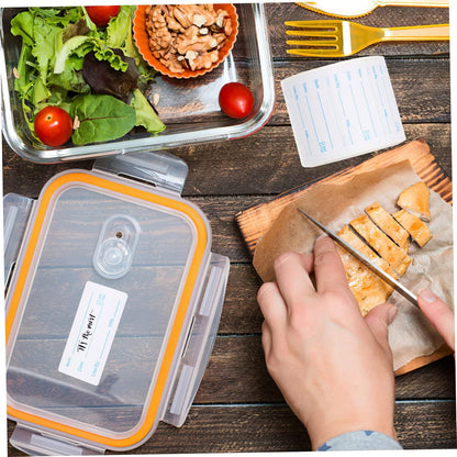 OSALADI 2pcs Removable Food Storage Labels Waterproof Date Stickers for Kitchen Containers Date Stickers for Freezer and Refrigerator