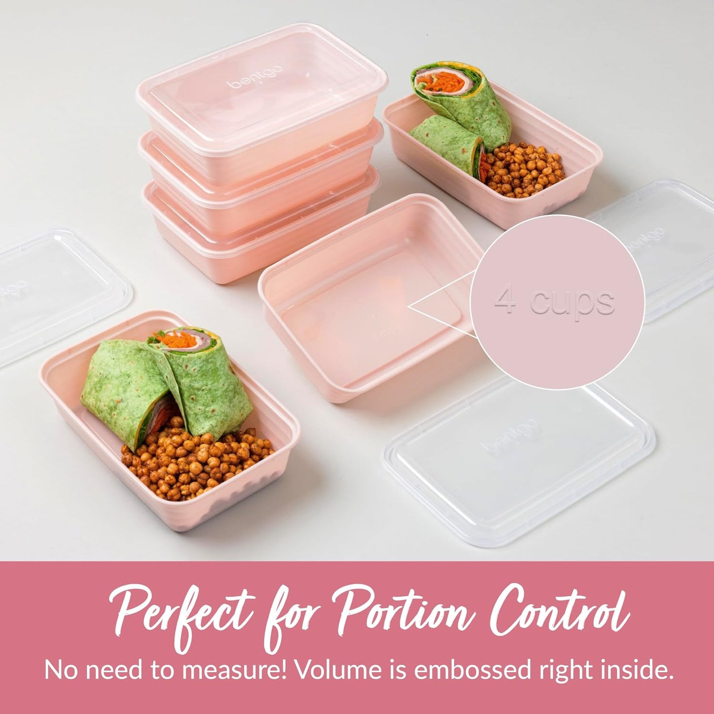 Bentgo Prep - 20-Piece 1-Compartment Reusable Meal Prep Containers with Lids, PFAS & BPA Free Materials, Durable, Microwave, Freezer, & Dishwasher Safe To Go Food Storage (Gold)