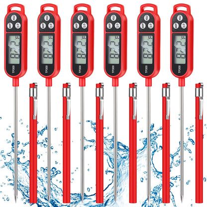 Copkim Food Thermometer Instant Read Probe BBQ,Red