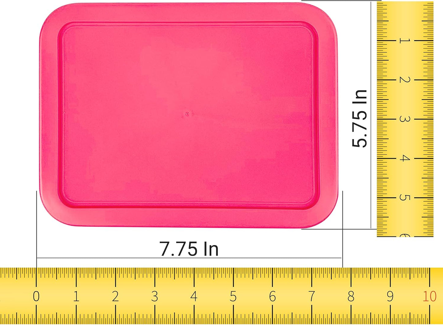 Replacement Lids fits Pyrex 3-Cup Glass Food Storage Container Bowls, (7.75 x 5.75-Inch) Plastic Rectangle Lids Covers for Pyrex 7210-PC, Airtight & Leakproof (4-Pack, Turquoise)