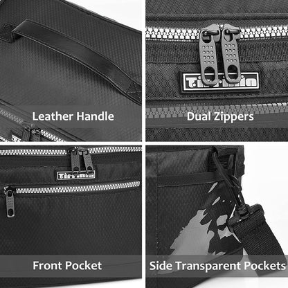 Tirrinia Insulated Lunch Box for Men/Women, Leakproof Lunch Bag for School Work, Large Lunch Tote Kids Boys Girls Student Back to School, Soft Cooler Office Picnic Beach Camping for Adults, Charcoal