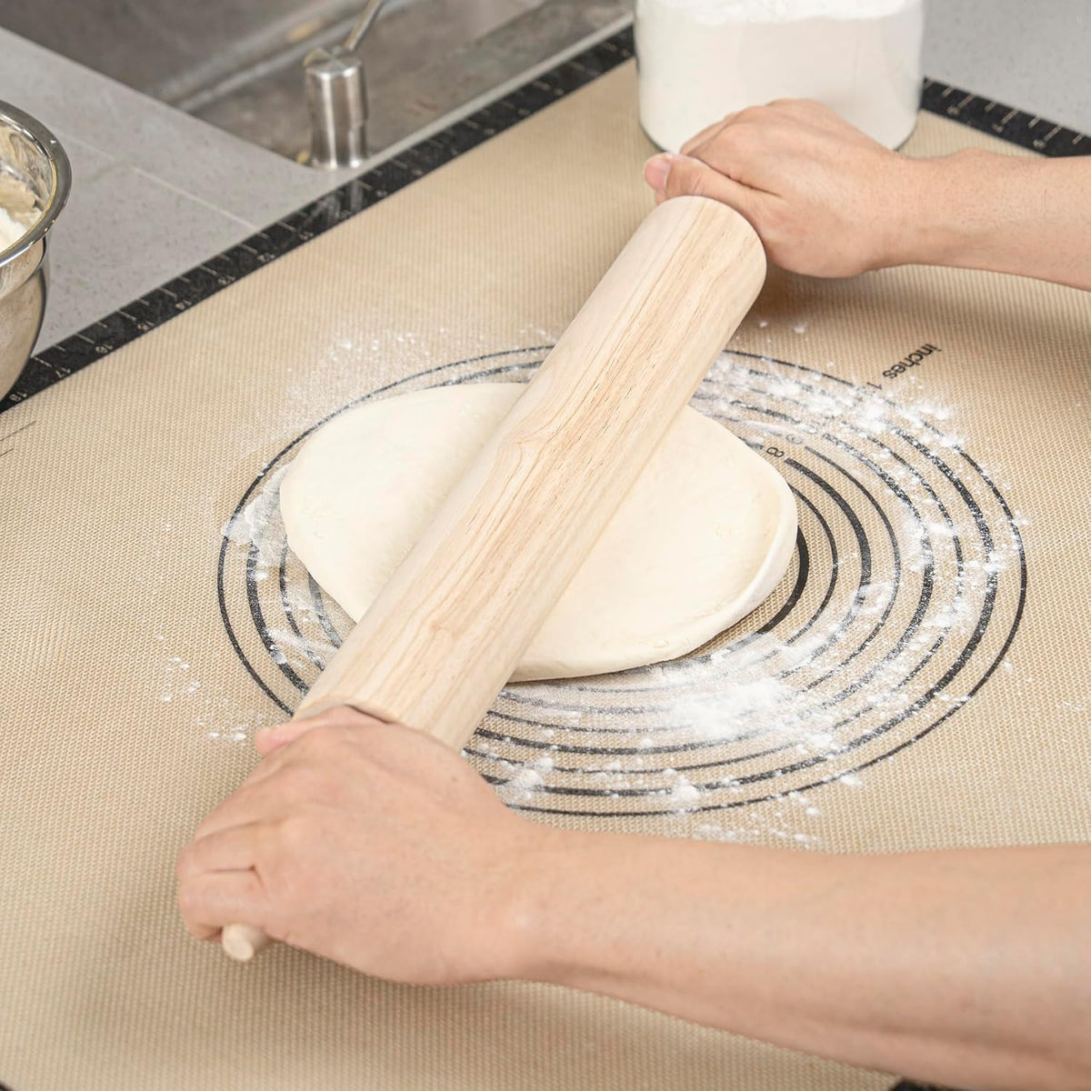 Restaurantware 12 in Wood Beech Asian Dowel Rolling Pin