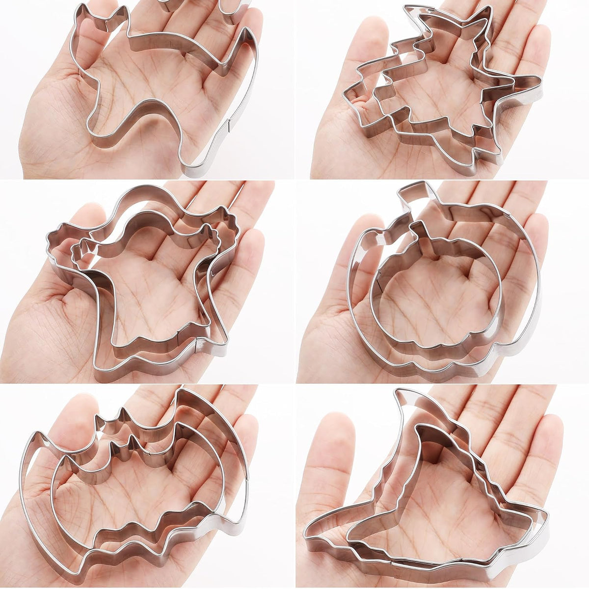 MrCookie 4" Large Christmas Cookie Cutters Set,Thickened Stainless Steel
