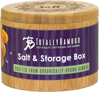 Totally Bamboo Salt Cellar with Swivel Lid, Salt Container for Countertop