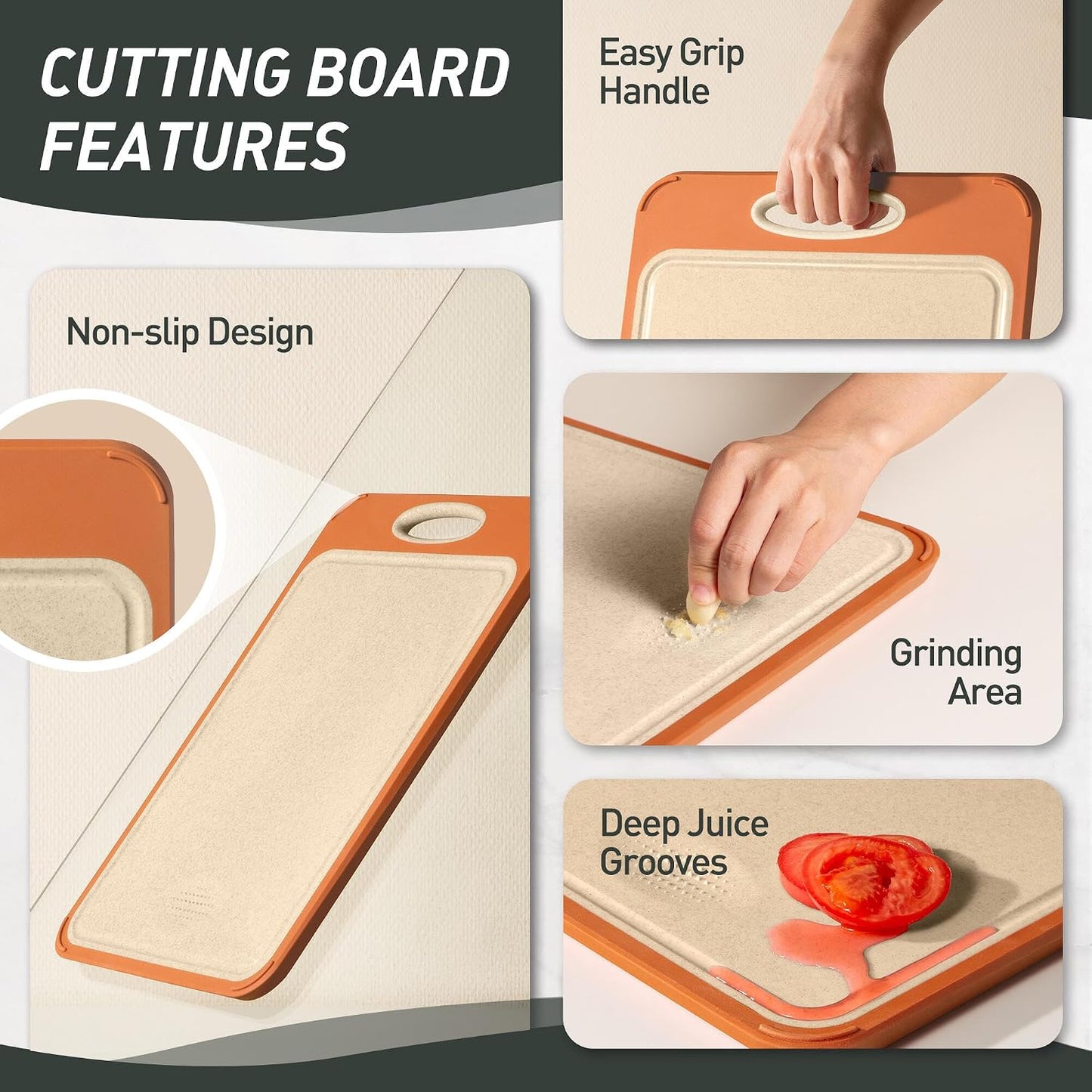 2 Packs Stainless Steel Cutting Board Set, Best Non Toxic Cutting Boards for Kitchen, Double Sided Metal Chopping Board for Meat/Fruit/Vegetables, Food Grade Kitchen Set Gift, [16”×11”+18”×12” Inch]