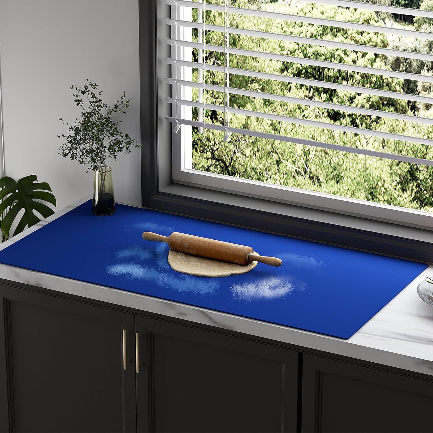 Food Grade Silicone Table Protector Mat 47x24 Inch, Heat Resistant Desk Pad for Baking/Painting/Resin/Welding, Non-Slip Waterproof Surface Easy Clean (3 Colors) (Gray)