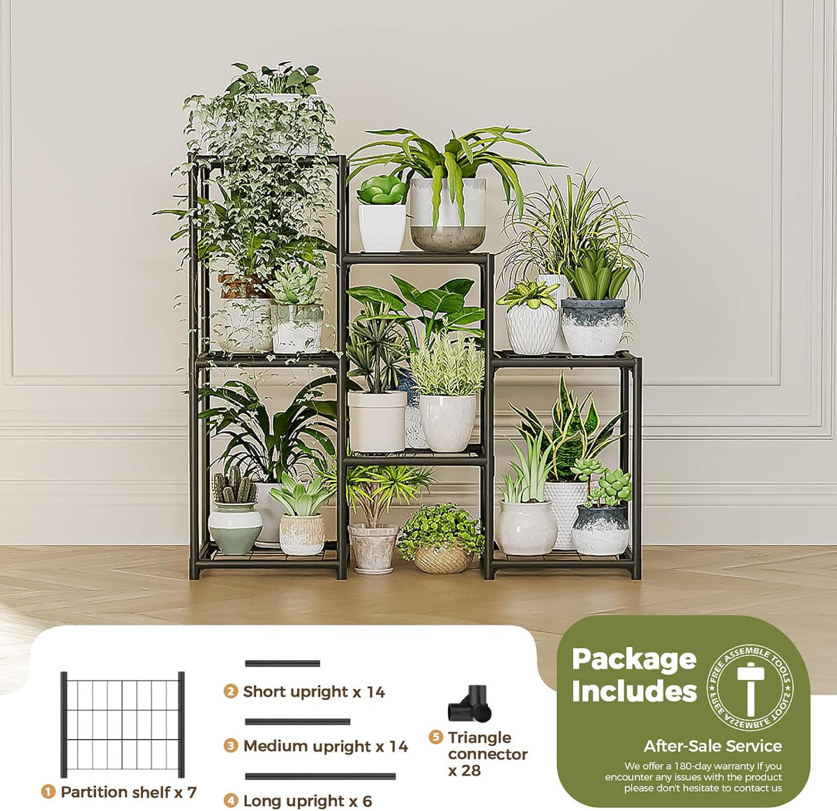 Bamworld Plant Stand Indoor Plant Shelf Outdoor Wood Plant Rack
