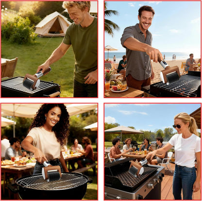 Electric Grill Brush, 2-Speed BBQ Grill Brush with LED Light/Screen Powerful Cleaning 800RPM/4000mAh/2 Brush Heads No Bristle Shedding Rechargeable Lightweight Grill Cleaner for Outdoor/Camping