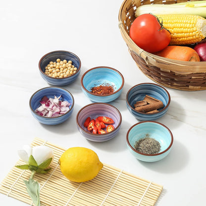 Selamica Ceramic 2.6 OZ Soy Sauce Dish, Set of 6, Matte Black