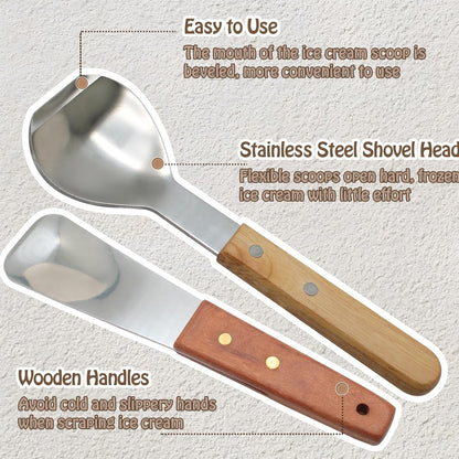 Ice Cream Metal Spade Stainless Steel Dessert Shovel