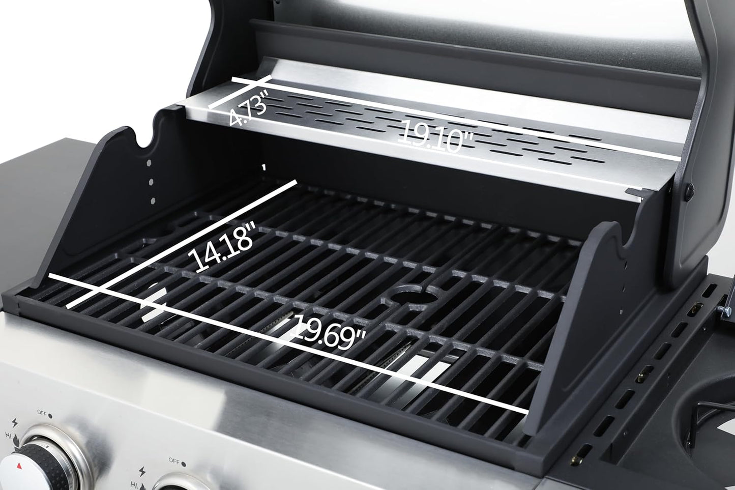 3-Burner Propane Gas Grill, 30,000 BTU Stainless Steel Outdoor BBQ Grill with Lid, Side Shelves & Wheels for Patio, Garden and Backyard Cooking