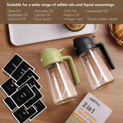 SWEET VIEW Olive Oil Sprayer for Cooking 16oz/470ml