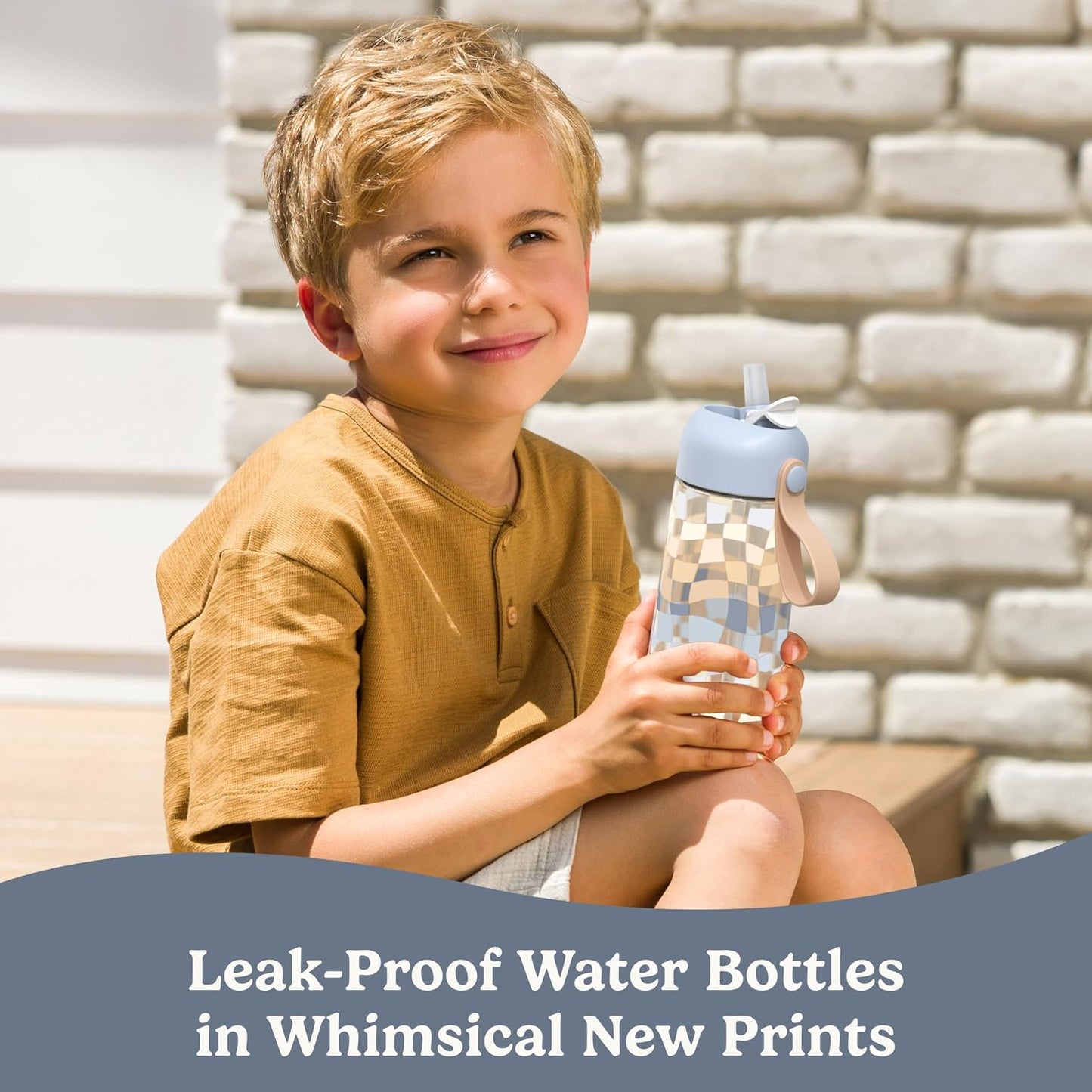 Bentgo Kids Water Bottle - Leak-Proof, Durable Tritan PFAS- & BPA-Free 15 fl oz, Kids/Toddlers Ages 3+ for School & Sports; Bite & Sip Spout, Carrying Handle, Dishwasher Safe (Unicorn)
