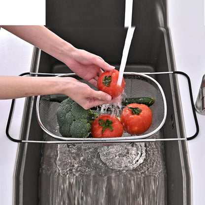 6-Quart Stainless Steel Collapsible Fine Mesh Kitchen Colander