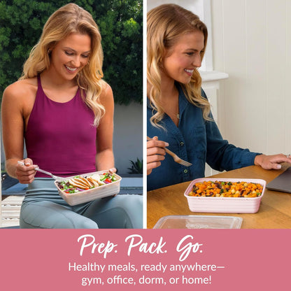 Bentgo Prep - 20-Piece 1-Compartment Reusable Meal Prep Containers with Lids, PFAS & BPA Free Materials, Durable, Microwave, Freezer, & Dishwasher Safe To Go Food Storage (Gold)