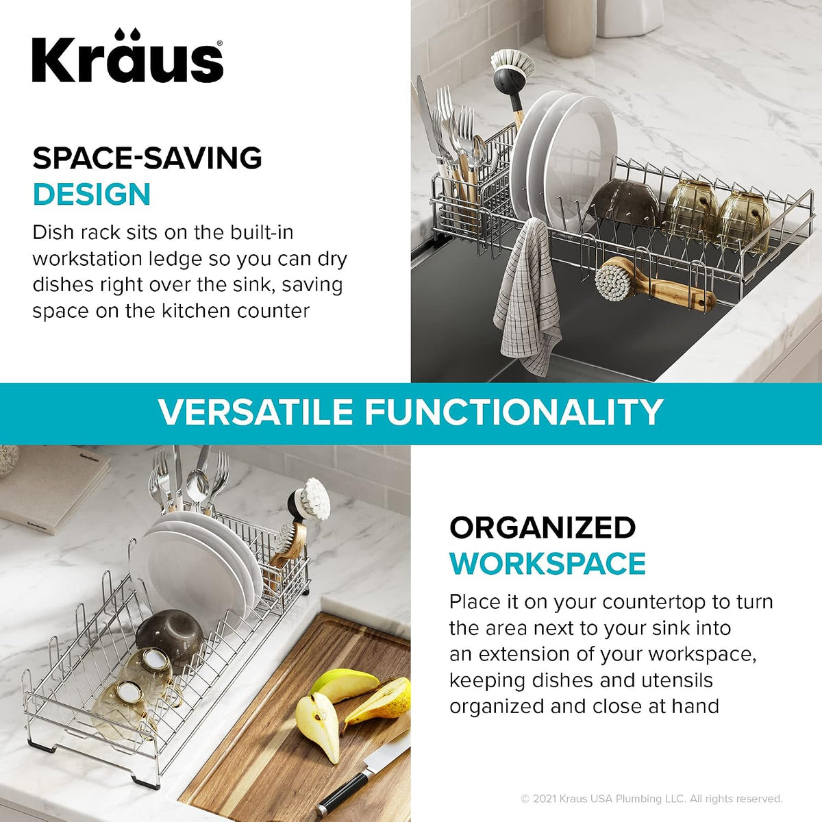 Kraus Stainless Steel 16.75 in Workstation Kitchen Sink Colander CS-6