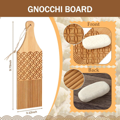 Baderke 9 Pcs Pasta Making Tools, Drying Rack Ravioli Press Gnocchi Board