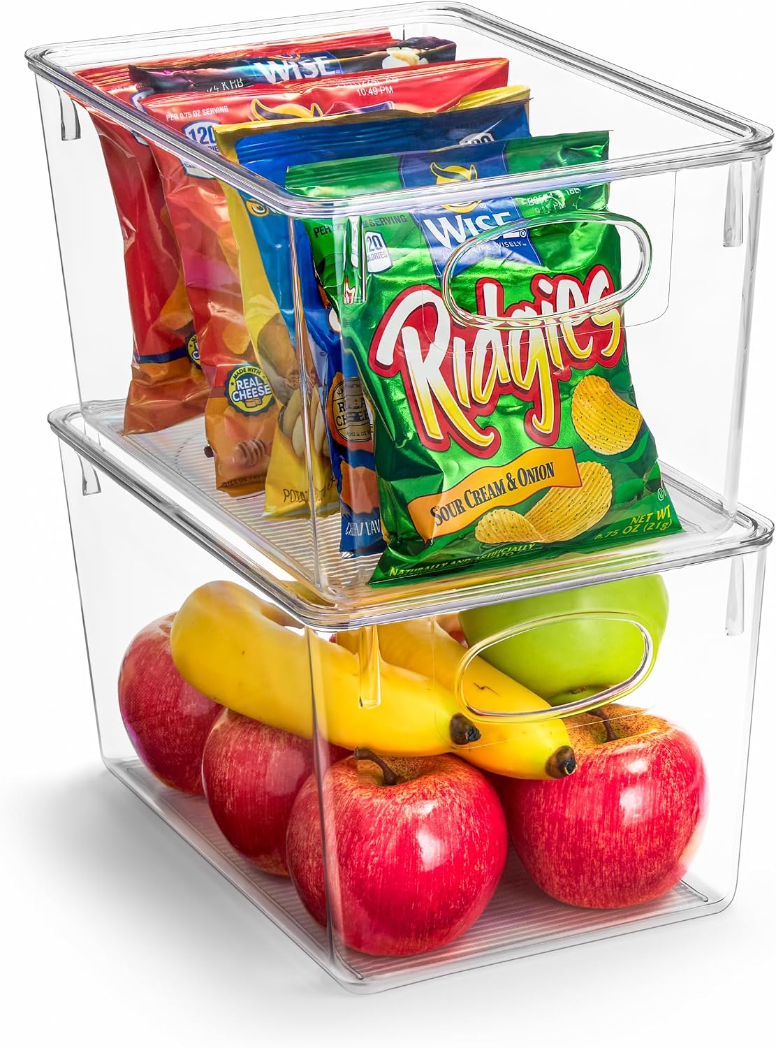 Sorbus 8-Pack Small Clear Plastic Storage Bins – Organizers for Kitchen, Pantry, Fridge, Cabinet & Refrigerator