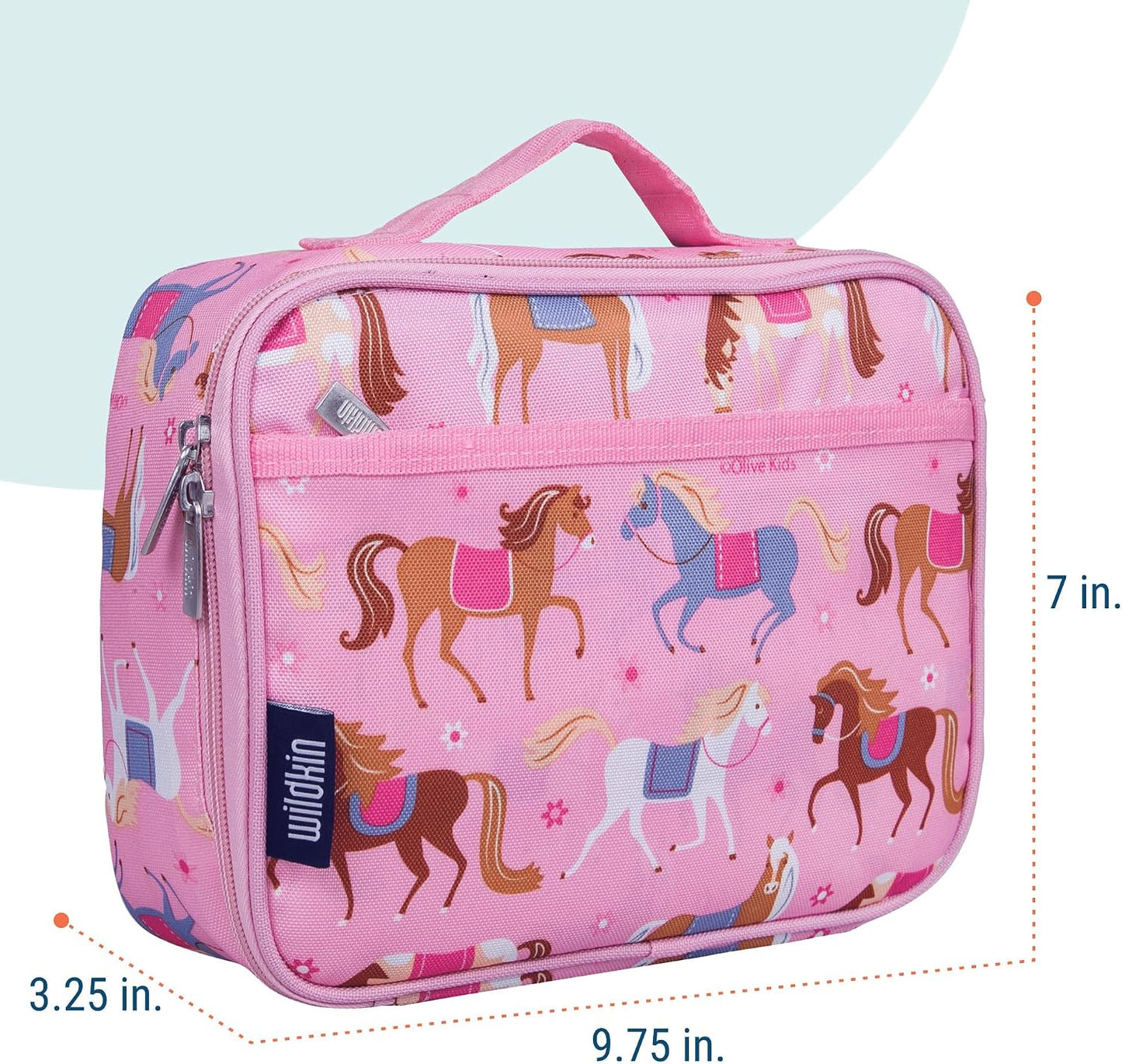 Wildkin Kids Insulated Lunch Box, Keeps Food Hot or Cold, BPA-Free with Mesh Pockets & Easy-Clean Lining – Ideal for School, Travel & Daycare – Holographic