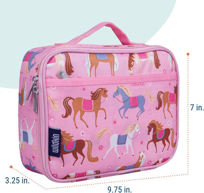Wildkin Kids Insulated Lunch Box, Keeps Food Hot or Cold, BPA-Free with Mesh Pockets & Easy-Clean Lining – Ideal for School, Travel & Daycare – Holographic