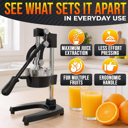 NADOBA Lemon Squeezer and Lime Squeezer, Max Extraction Citrus Hand Juicer