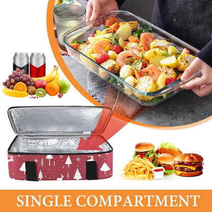 Insulated Casserole Carrier 9x13 Inch, Durable Nylon, Leak-Proof Casserole Dish Carrier, Casserole Carriers for Hot or Cold Food (Christmas)