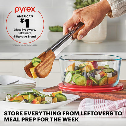 Pyrex Simply Store (12-Pack) Glass Food Storage Containers Set, (1, 2, & 3 Cup) Meal Prep Containers with Plastic BPA-Free Lids, Dishwasher & Microwave Safe