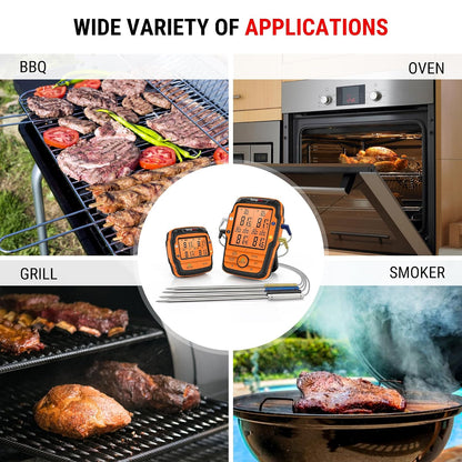 TempPro TempSync 1000FT Wireless Meat Thermometer for Grill with 4 Probes