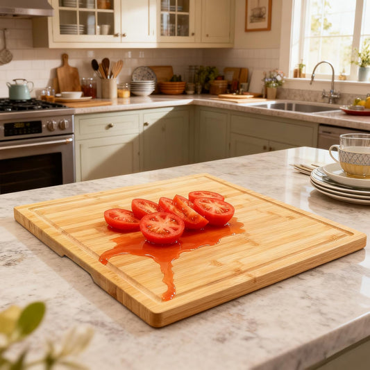 Utoplike Bamboo Cutting Board 20 x 20 inch, Large Wood Chopping Boards