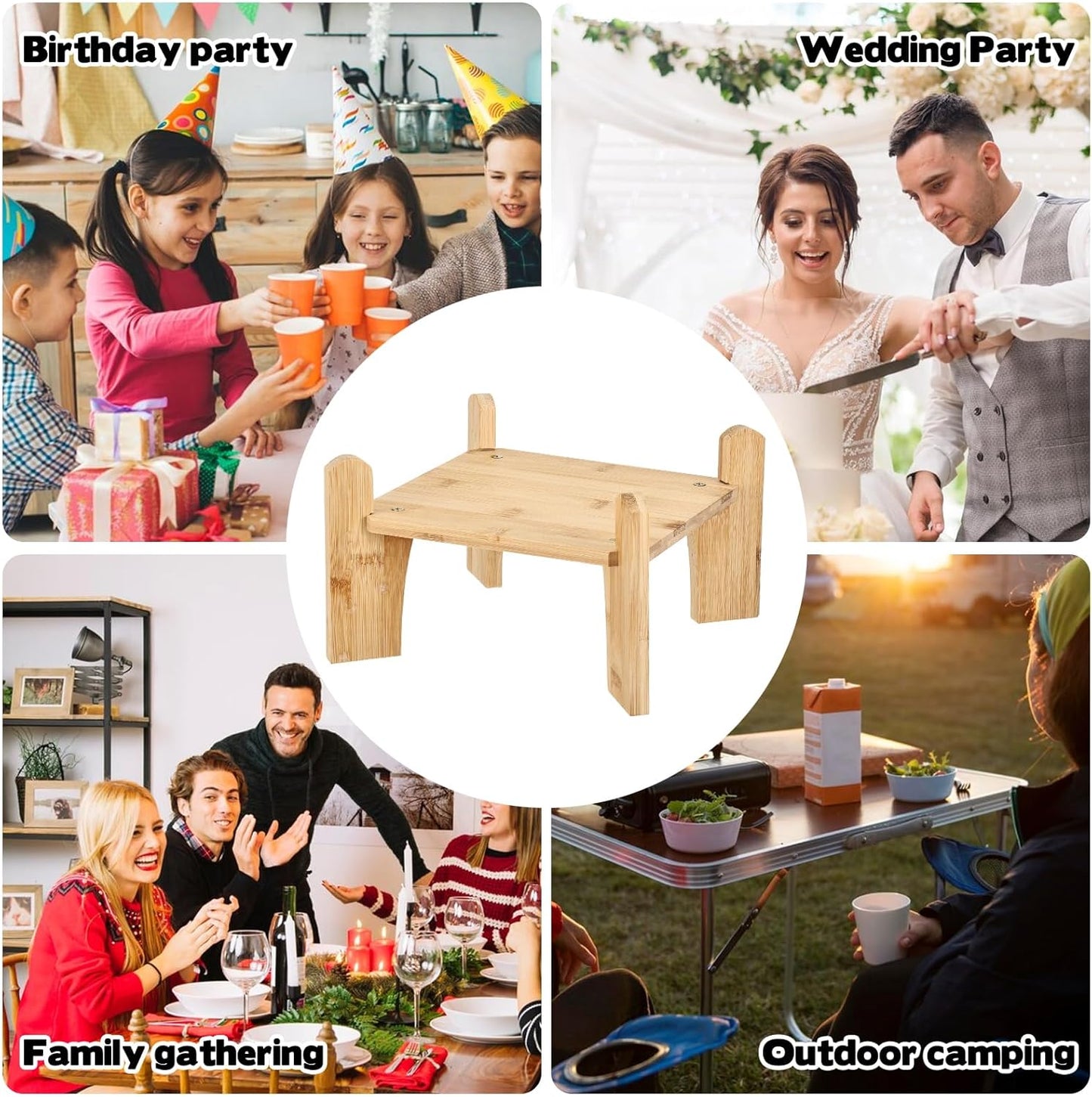 Natural Wooden Drink Dispenser Stand, Beverage Dispenser Stand and Water Jug Holder Glass Water Jugs Base for Families Parties and Catering Events, Fit Max 9.5 Inch Glass Water Pitcher