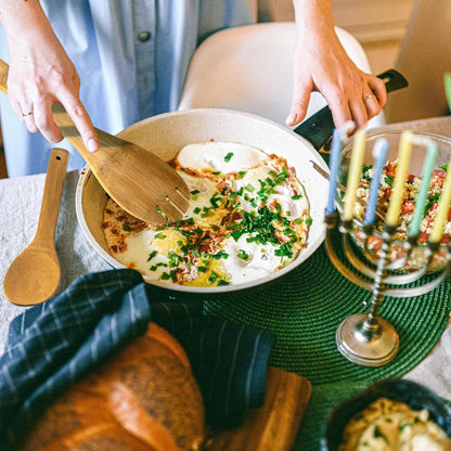 Eisinly 7-Piece Wooden Cooking Spoons, Natural Bamboo Utensil Set