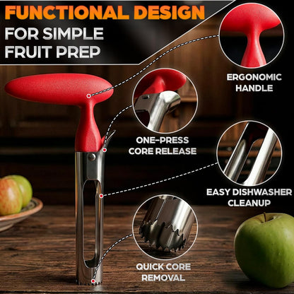 Watermelon Cutter Slicer Tool 2-in-1, Retractable Fork, 304 Steel