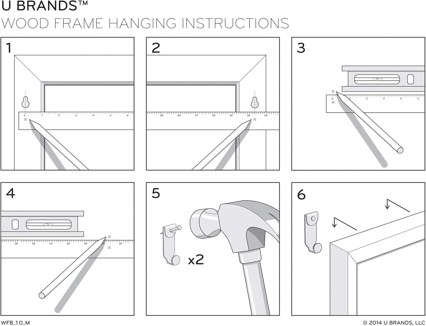 U Brands Framed Magnetic Weekly Calendar Dry Erase White Board, Office Supplies, Black Frame, with Marker, Magnet, 11” x 18”