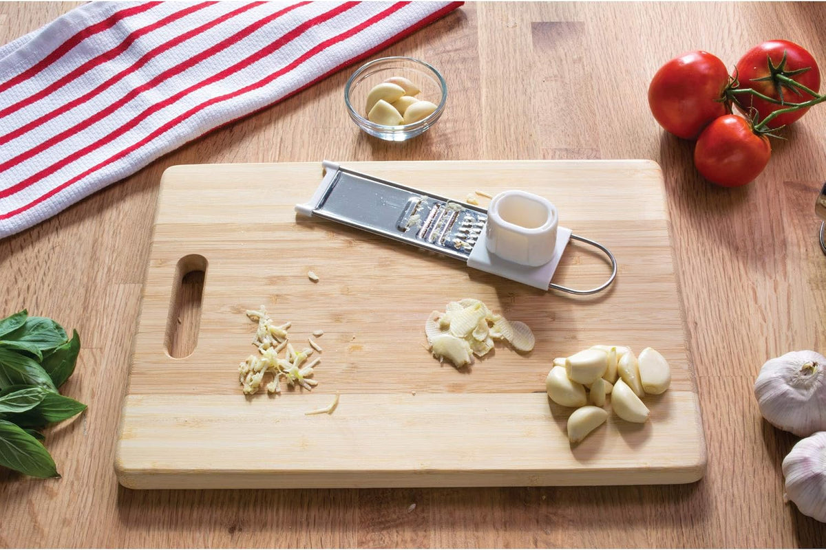 Fantes No-Peel, Self Cleaning Garlic Press, 6.25 x 1-Inches, the Italian Market Original since 1906