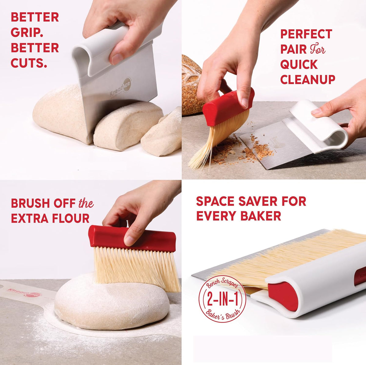 KneadAce Essential Sourdough Starter Kit - Artisan Bread Baking Tools
