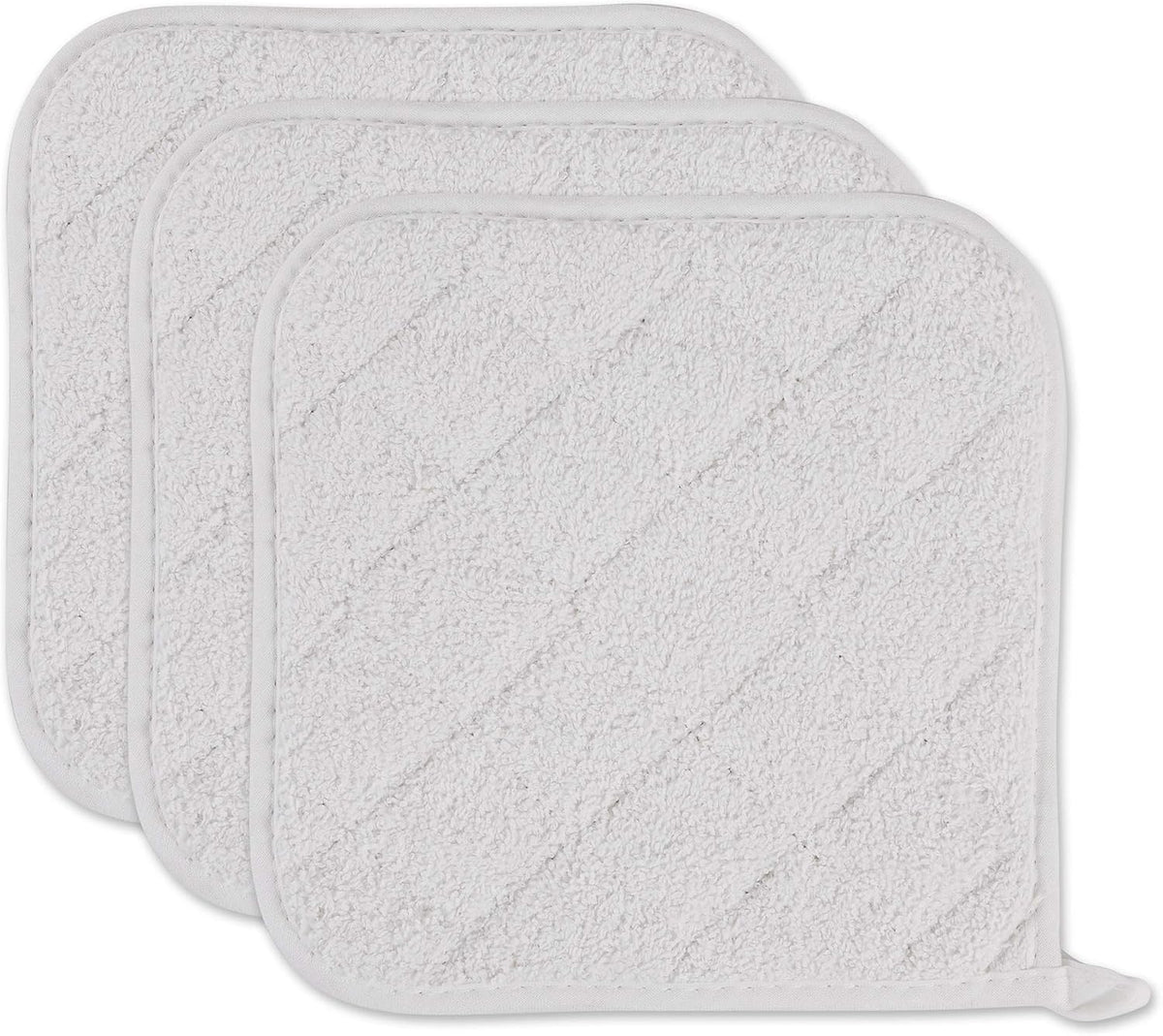 DII Basic Terry Collection Quilted 100% Cotton, Potholder, Nautical Blue