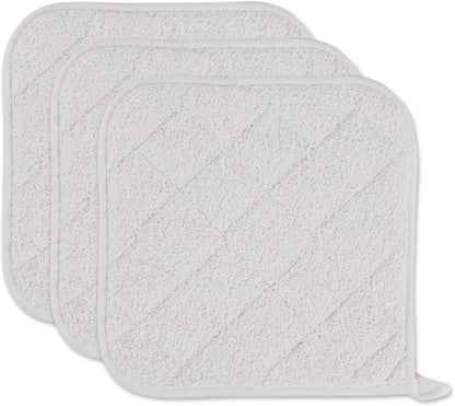 DII Basic Terry Collection Quilted 100% Cotton, Potholder, Nautical Blue