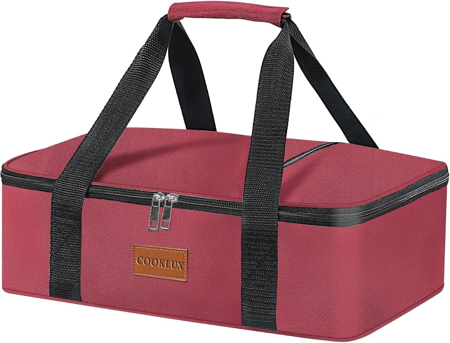 Insulated Casserole Carrier 9x13 Inch, Durable Nylon, Leak-Proof Casserole Dish Carrier, Casserole Carriers for Hot or Cold Food (Christmas)