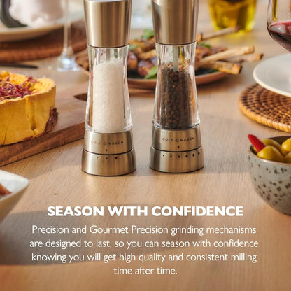 Cole & Mason Derwent Grinder, 7.5" Pepper Mill, Stainless Steel