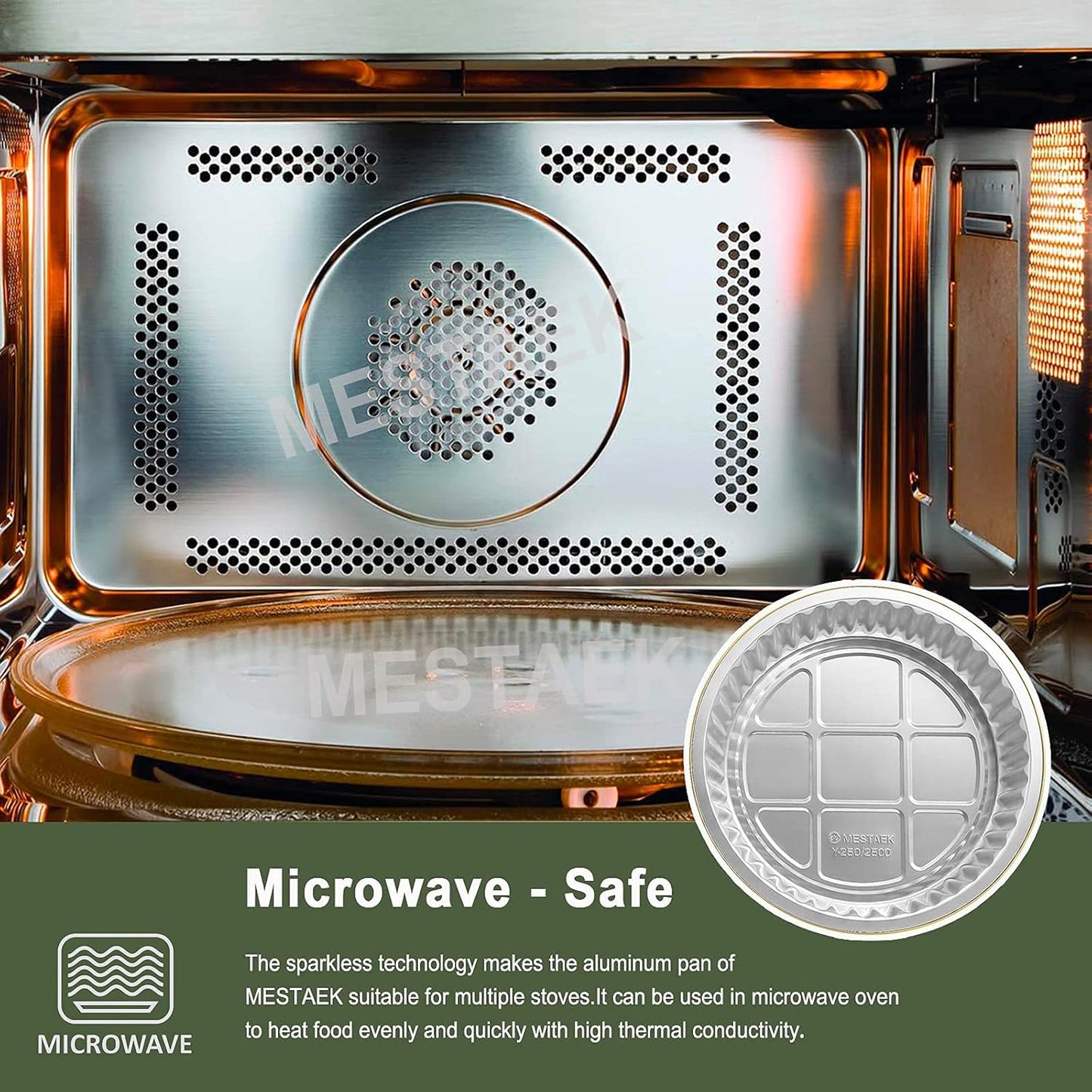 7.7" Round Aluminum Foil Containers with Lids (5 Pack) – Heavy Duty Disposable Takeout Pans for Meal Prep, Pasta, Casserole, Food Storage & Catering, 48oz