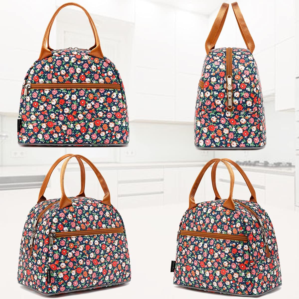 FlowFly Insulated Lunch Cooler Bag - Tote Bag Organizer for Women/Men, Black - Colors A