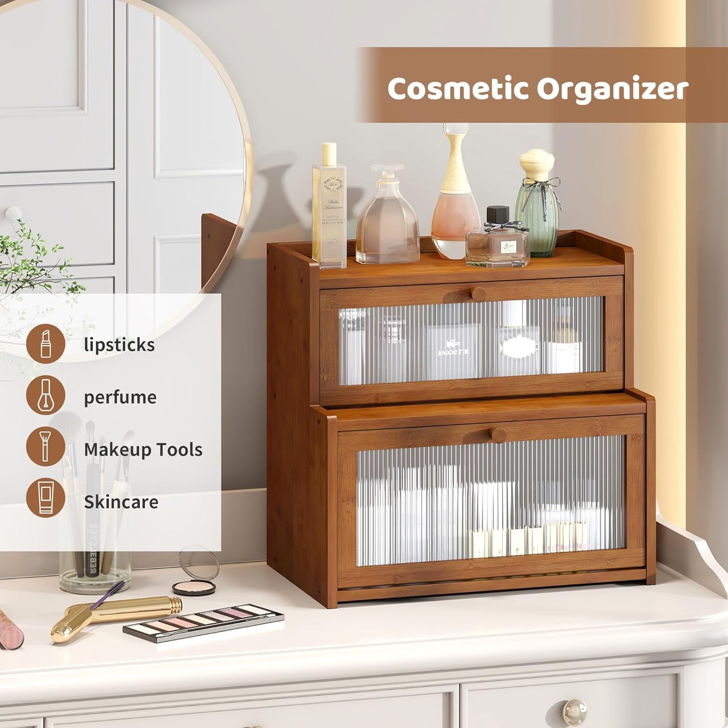 FILWH Bread Box for Kitchen Countertop Double Layer Large Corner Bread Box Capacity Bread Storage Bin Farmhouse Breadbox Container Organizer Cabinet Cupboard Black
