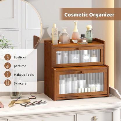 FILWH Bread Box for Kitchen Countertop Double Layer Large Corner Bread Box Capacity Bread Storage Bin Farmhouse Breadbox Container Organizer Cabinet Cupboard Black