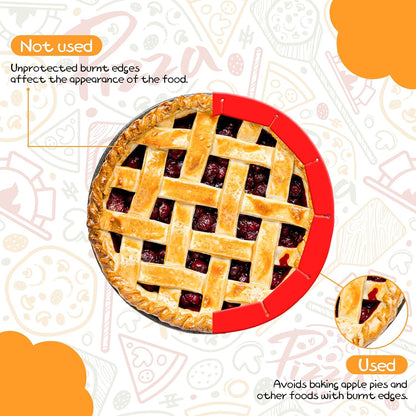 Adjustable Silicone Pie Crust Shield, Reusable for Baking