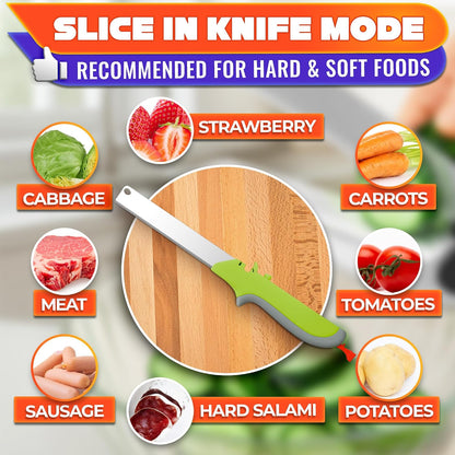 2 in 1 Kitchen Scissors for Food with Knife Sharpener (Grey)