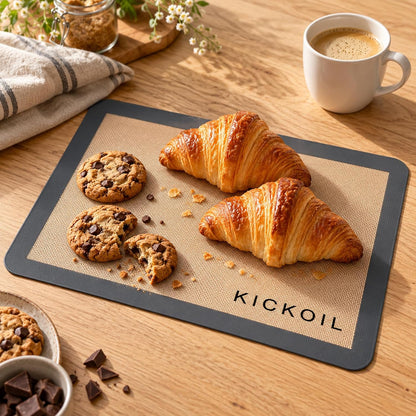 Silicone Baking Mats Set of 3, Non-Stick Reusable BPA-Free Oven Liners
