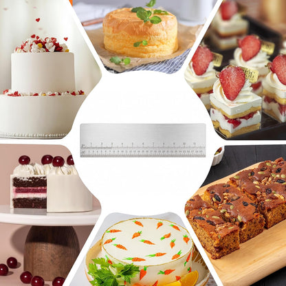 11.81 Inches Stainless Steel Cake Scraper, Leveler & Smoother for Buttercream