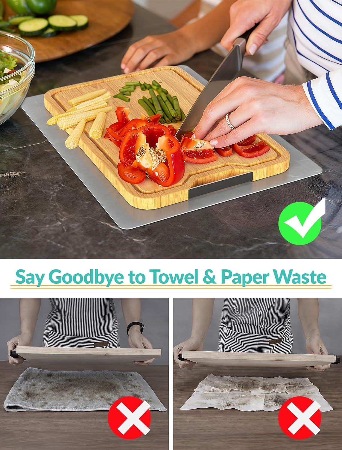 NiHome 2PCS 15.75" x 11.81" Silicone Non-Slip Mat for Cutting Board, Durable Heat-Resistant Kitchen Mat, Silicone Mats for Kitchen Counter, Multi-Purpose Use as Trivet, Coffee or Craft