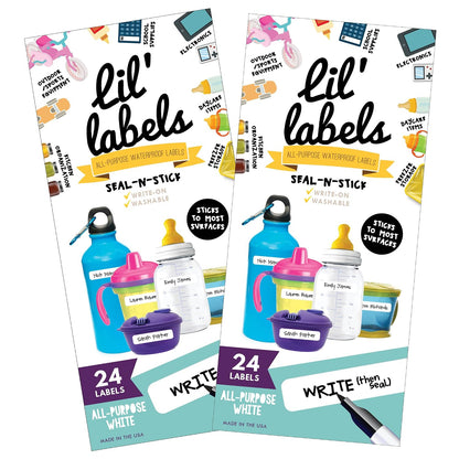 Removeable, Write-On Food Labels, Waterproof, Multipurpose, Freezer Safe, Self-Laminating Label, Dishwasher-Safe for Home Organization and Kitchen Labels (All-Purpose White), Made in The USA