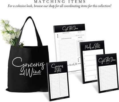 Bliss Collections Magnetic Meal Planner Notepad, 50 Sheets - Funny Weekly To Do List and Organizer for Groceries, Meal Prep, Notes and Tasks to Keep You Organized - Easy Tear-Off Sheets Writing Pad
